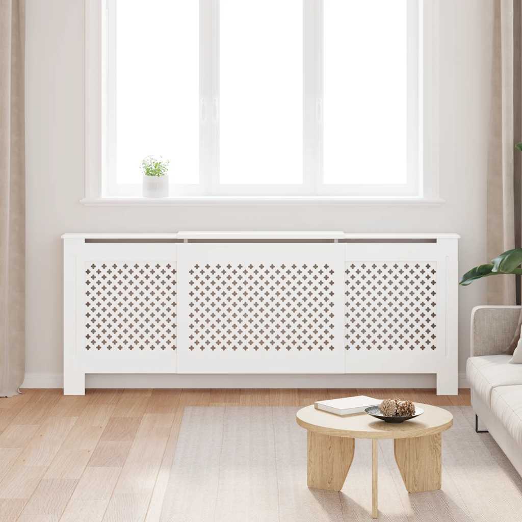 Cubierta para radiador MDF blanco 205 cm