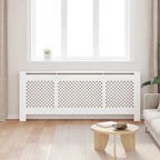 Cubierta para radiador MDF blanco 205 cm