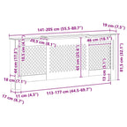 Cubierta para radiador MDF blanco 205 cm
