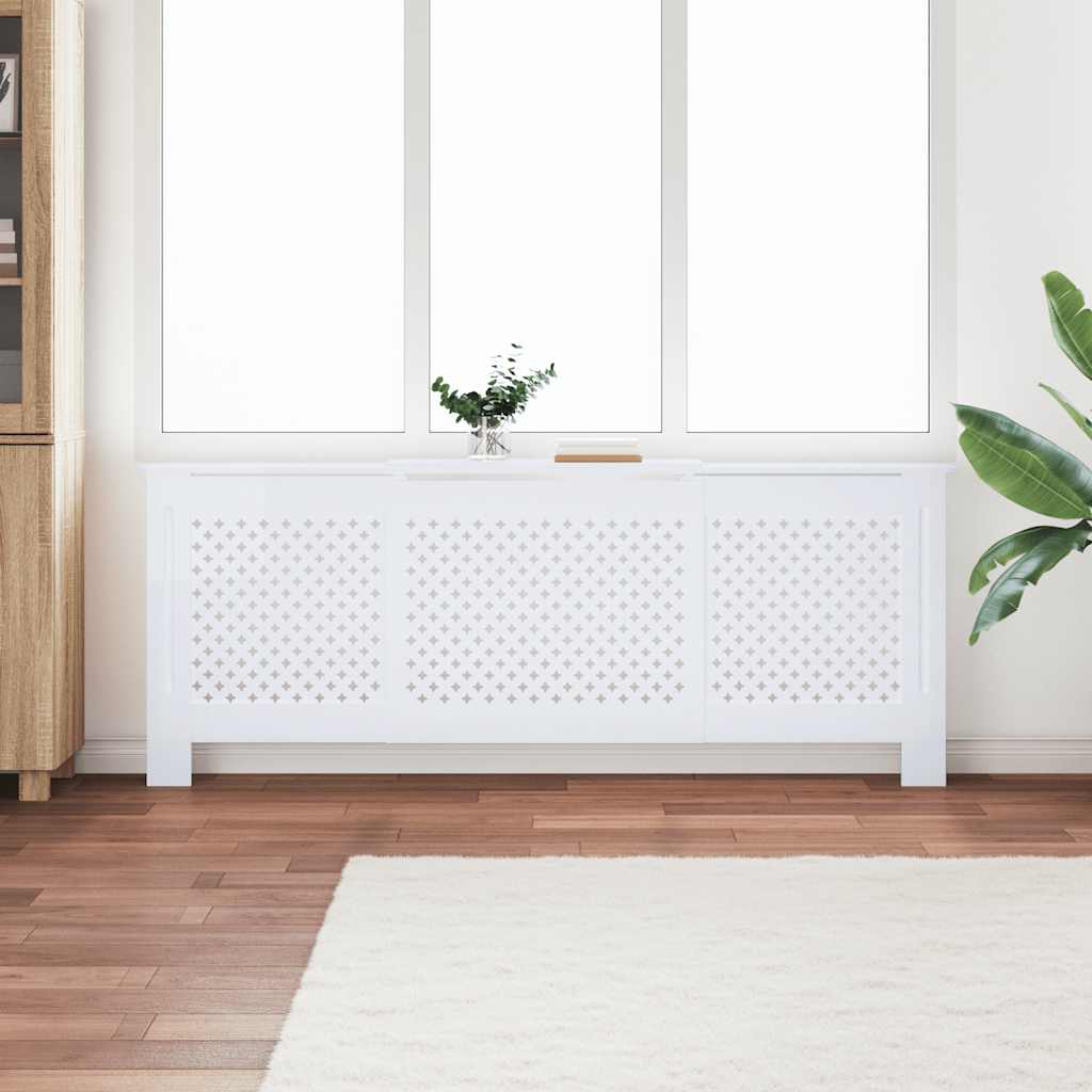 Cubierta para radiador MDF blanco 205 cm