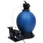 7-way sand filter valve and 1000W blue and black pump