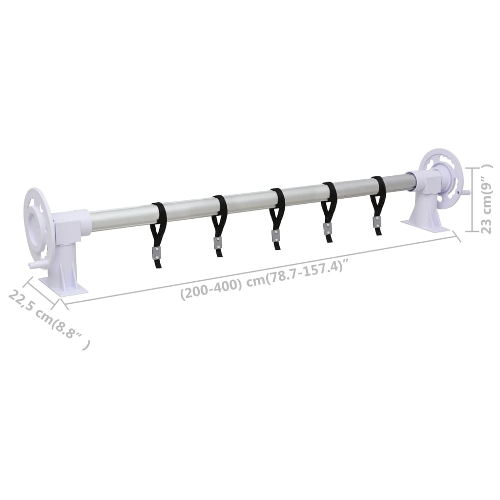 Enrollacobertor de piscina con base de plástico
