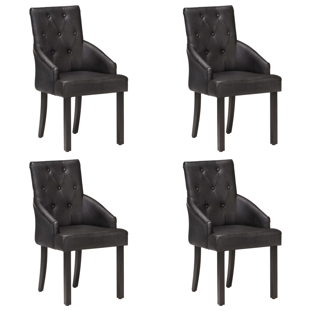 Sillas de comedor 2 unidades cuero de cabra auténtico marrón