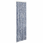 Cortina mosquitera azul y blanco chenilla 56x200 cm