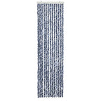 Cortina mosquitera azul y blanco chenilla 56x200 cm