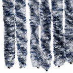 Cortina mosquitera azul y blanco chenilla 56x200 cm