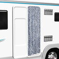 Cortina mosquitera azul y blanco chenilla 56x200 cm