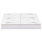 Arenero infantil de madera de abeto blanco 95x90x15 cm