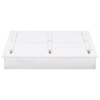 Arenero infantil de madera de abeto blanco 95x90x15 cm