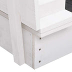 Arenero infantil de madera de abeto blanco 95x90x15 cm