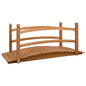 Solid fir wood garden bridge 140x60x60 cm