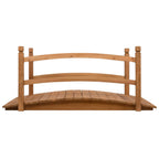 Puente para jardín madera maciza de abeto 140x60x60 cm