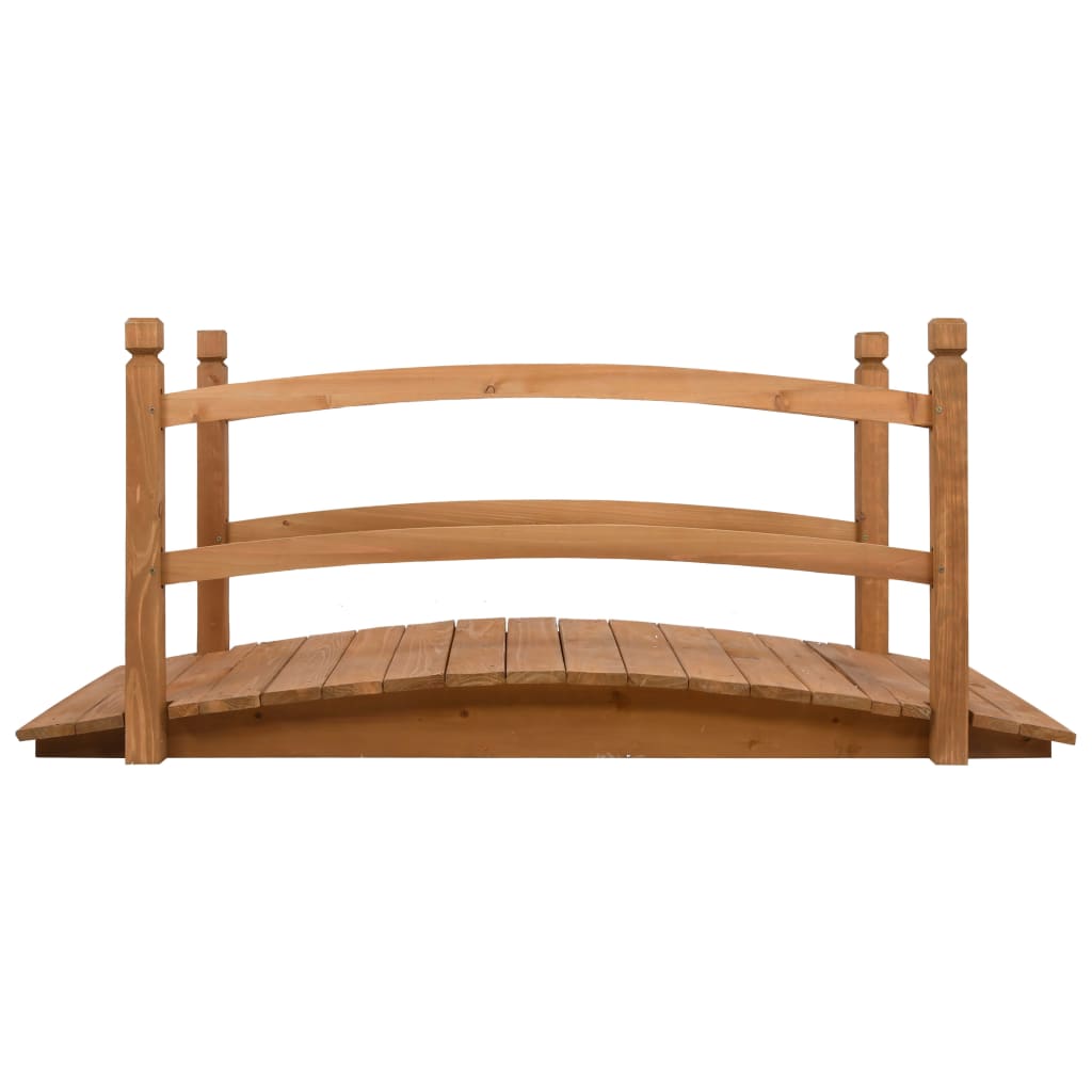 Puente para jardín madera maciza de abeto 140x60x60 cm
