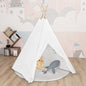 Tienda tipi niños y bolsa piel de melocotón gris 120x120x150cm