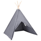 Tienda tipi niños y bolsa piel de melocotón gris 120x120x150cm