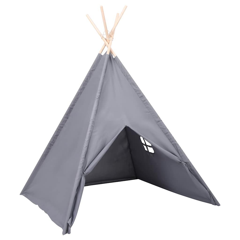 Tienda tipi niños y bolsa piel de melocotón gris 120x120x150cm