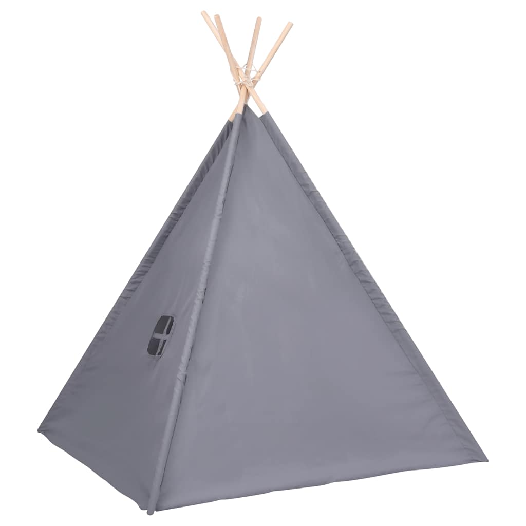 Tienda tipi niños y bolsa piel de melocotón gris 120x120x150cm