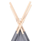 Tienda tipi niños y bolsa piel de melocotón gris 120x120x150cm
