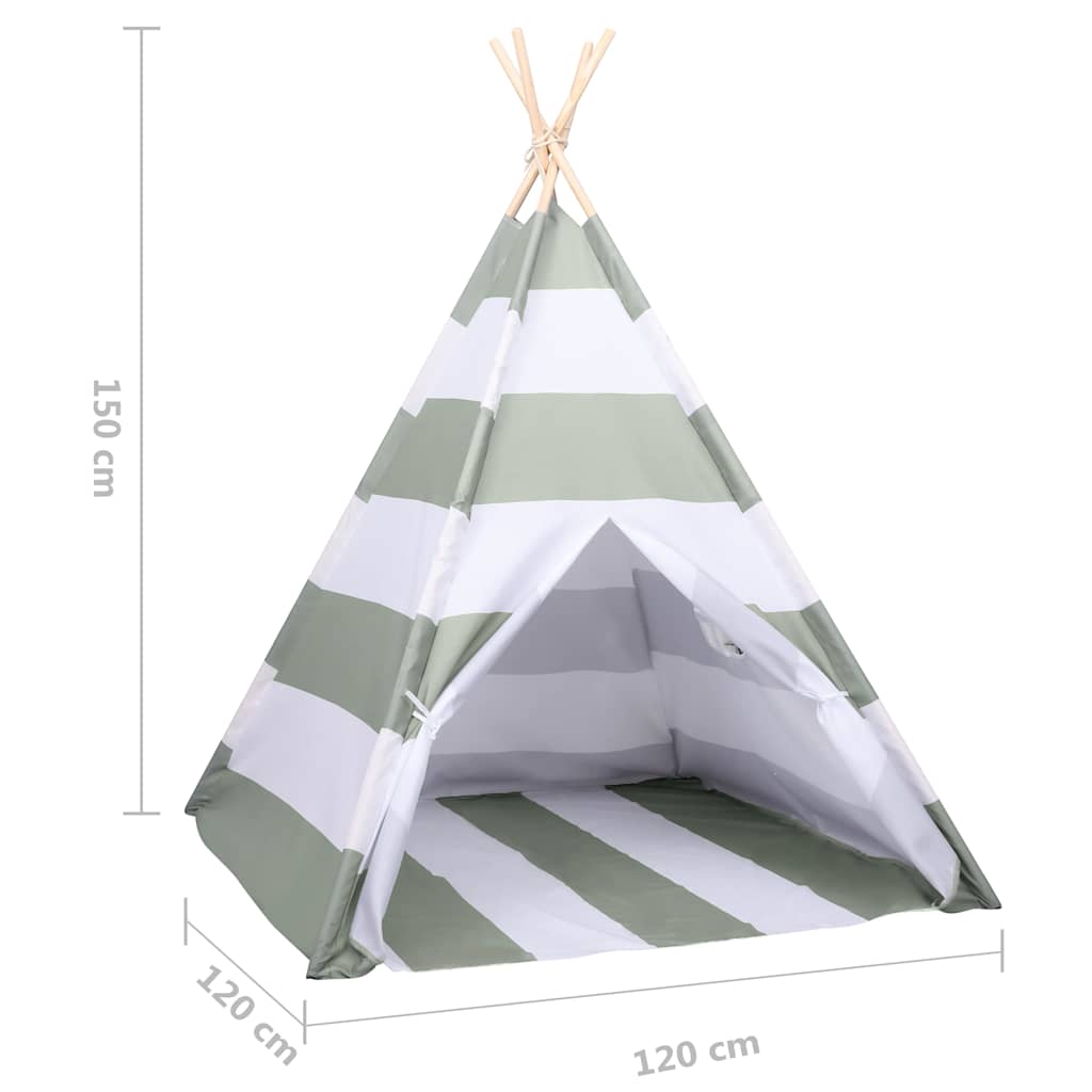 Tienda para niños Rayado Gris y blanco 120 x 120 x 150 cm