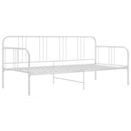 Estructura de sofá cama sin colchón metal blanco 90x200 cm