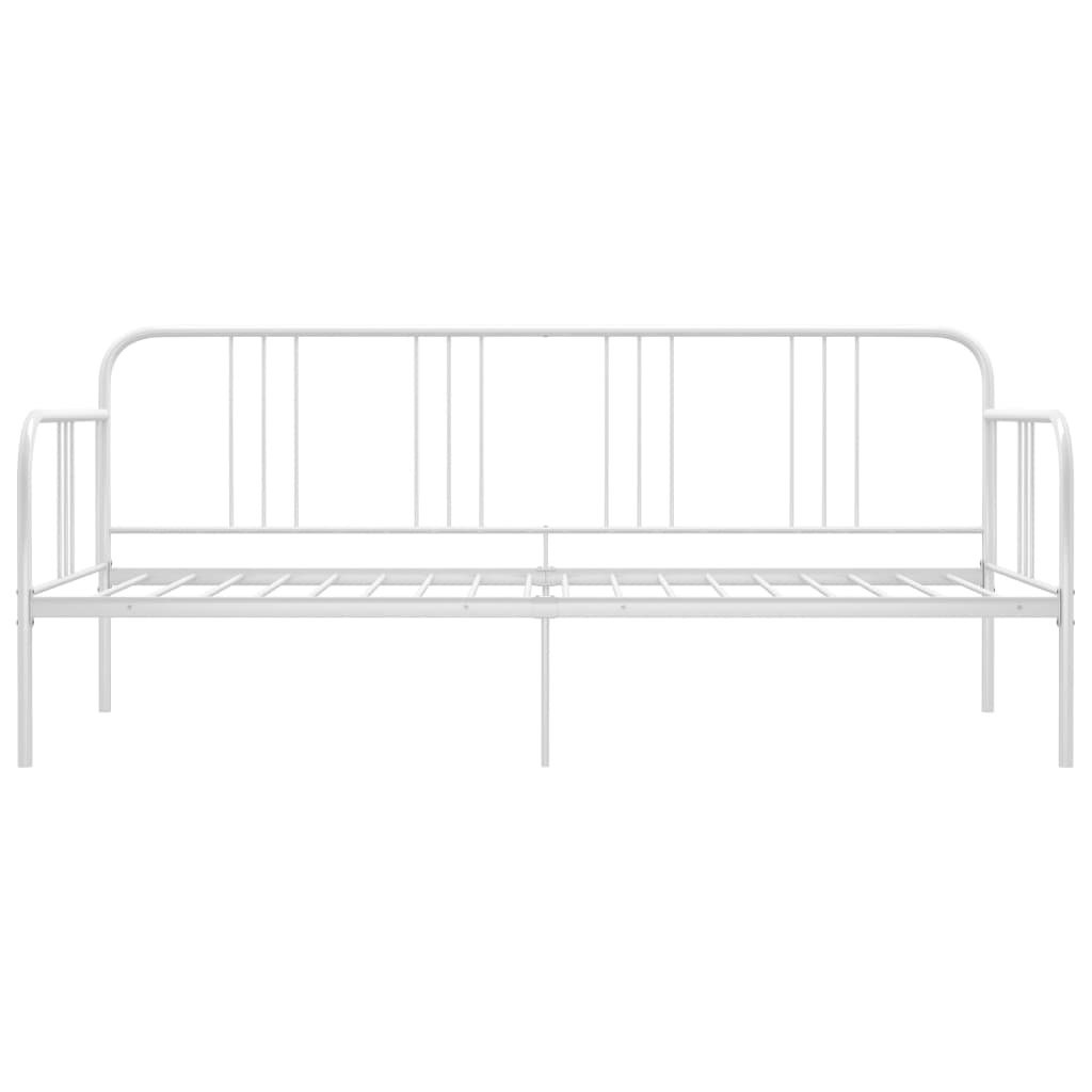 Estructura de sofá cama sin colchón metal blanco 90x200 cm