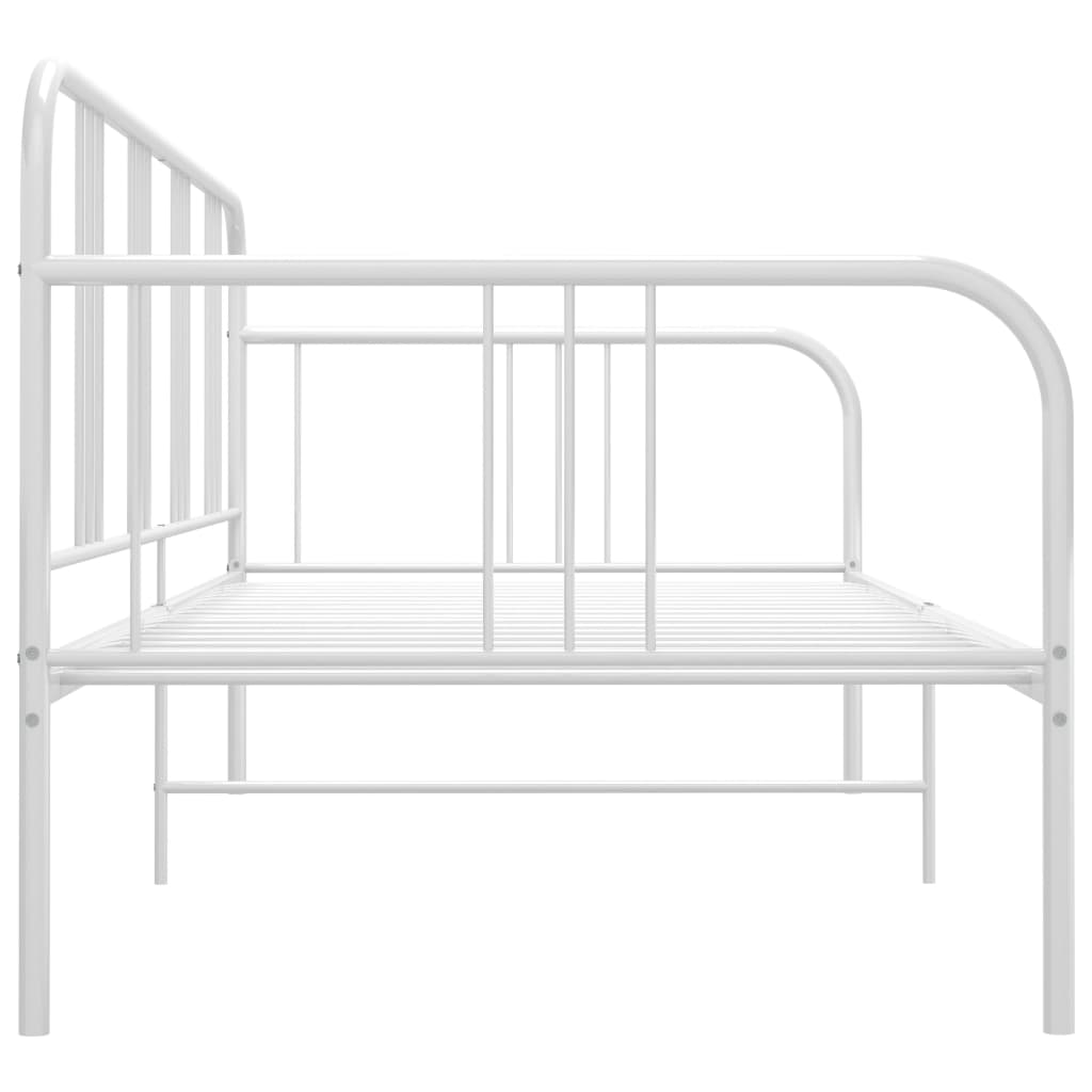 Estructura de sofá cama sin colchón metal blanco 90x200 cm