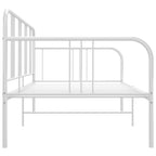 Estructura de sofá cama sin colchón metal blanco 90x200 cm