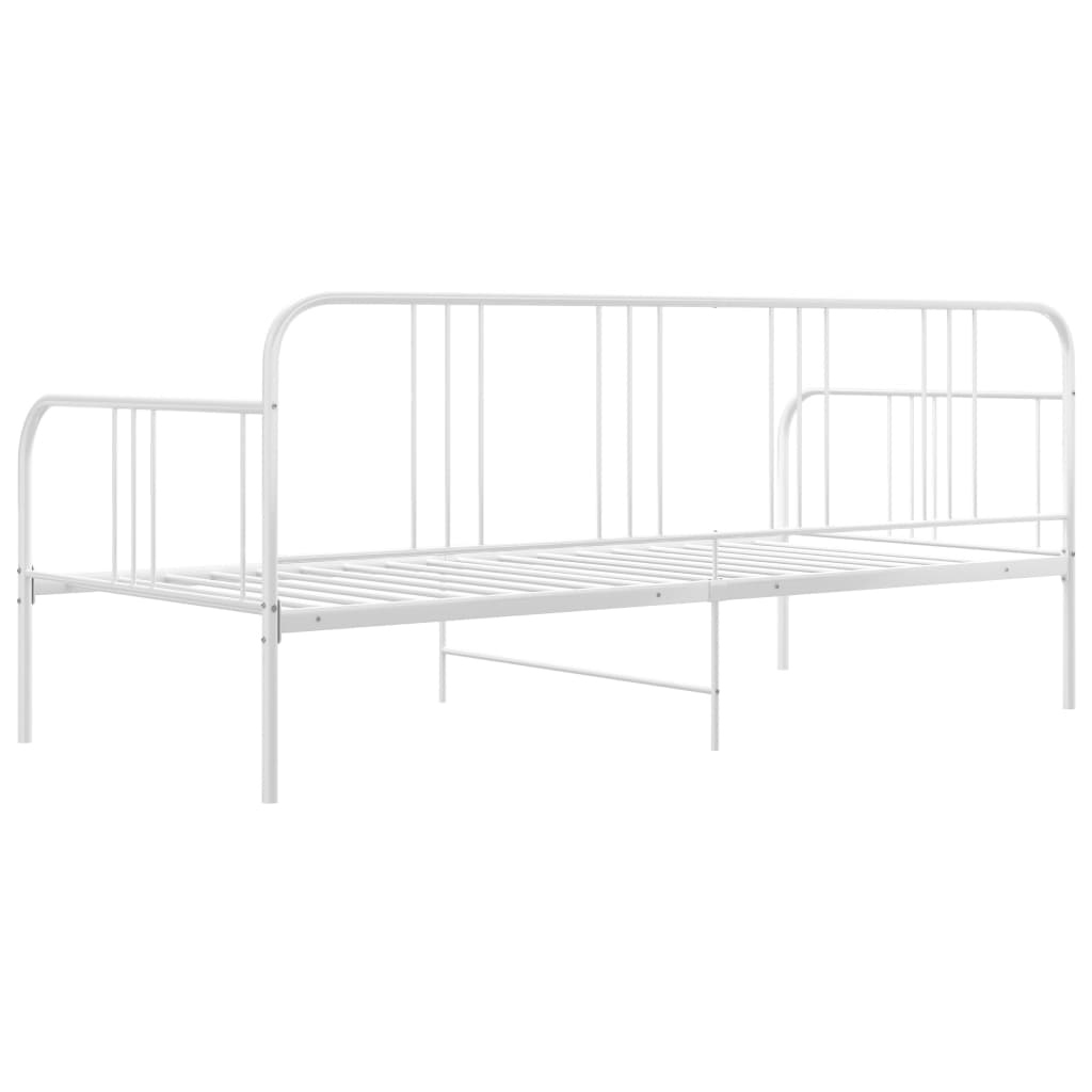 Estructura de sofá cama sin colchón metal blanco 90x200 cm