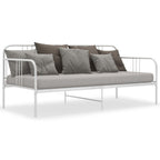 Estructura de sofá cama sin colchón metal blanco 90x200 cm