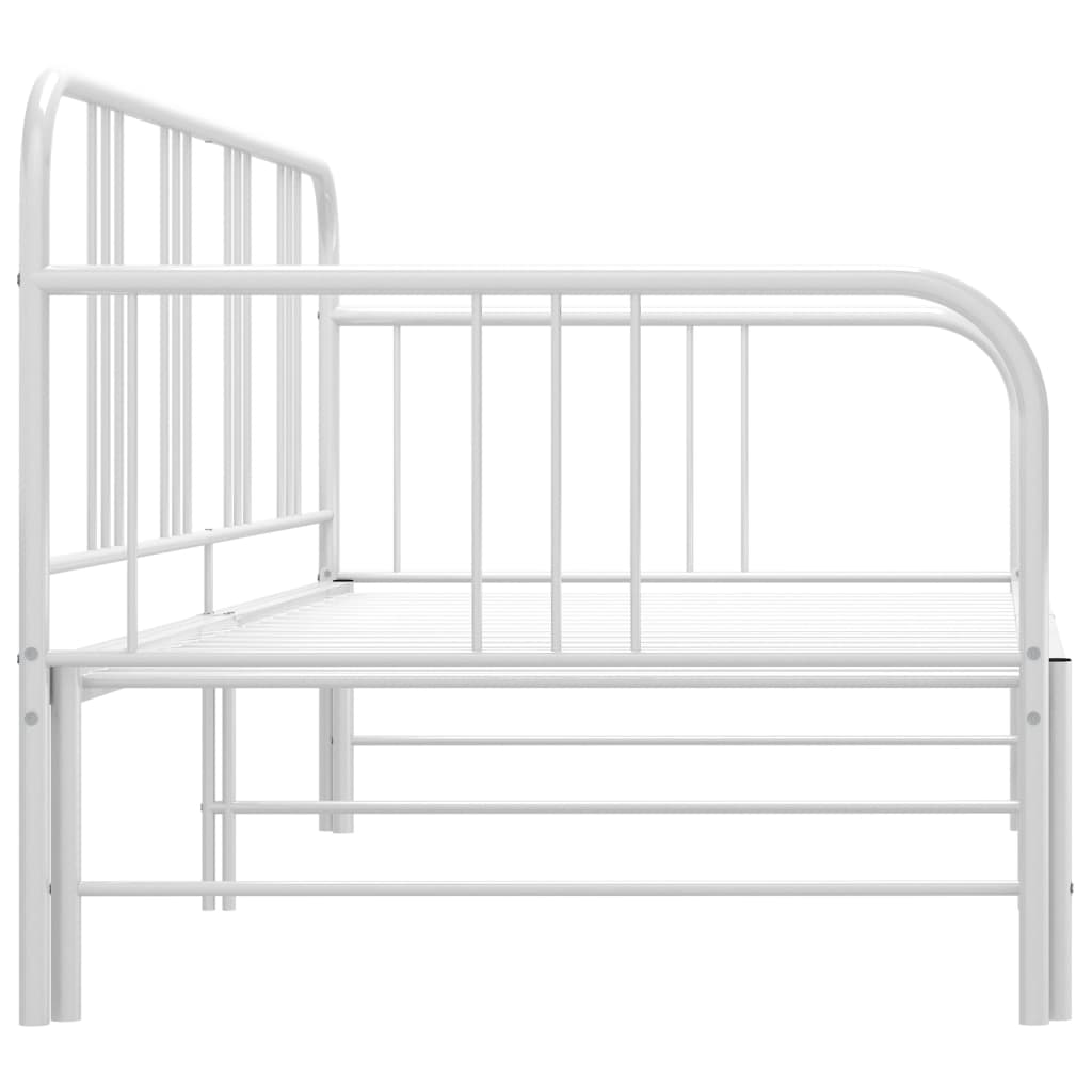 Sofá cama extraíble sin colchón metal blanco 90x200cm