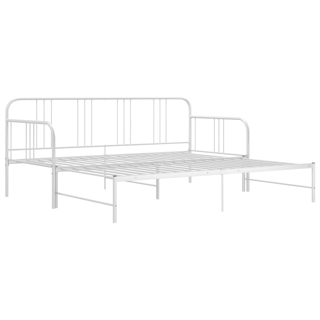 Sofá cama extraíble sin colchón metal blanco 90x200cm