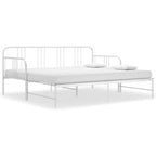 Sofá cama extraíble sin colchón metal blanco 90x200cm