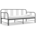 Estructura sofá cama extraíble sin colchón metal gris 90x200 cm