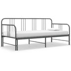 Estructura sofá cama extraíble sin colchón metal gris 90x200 cm