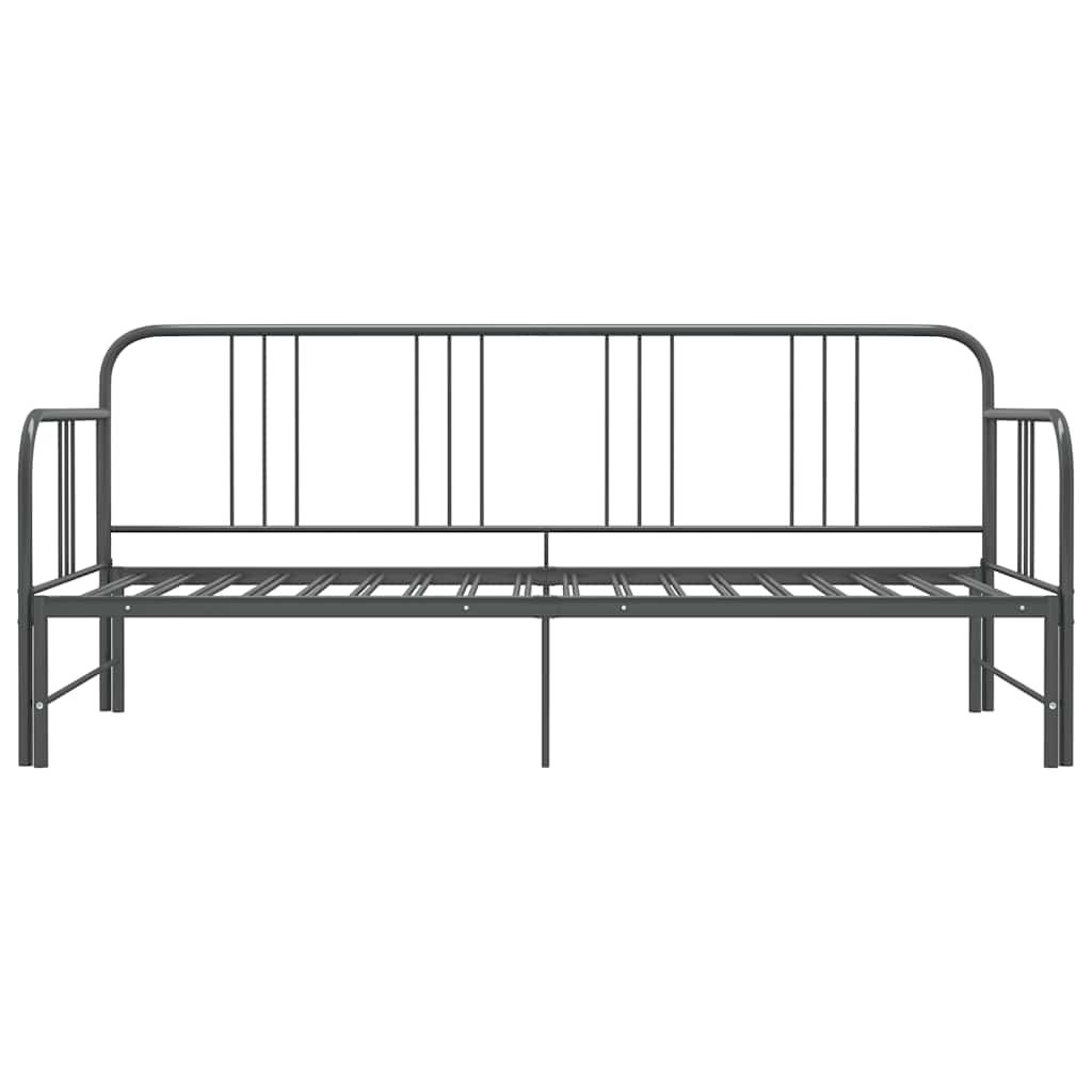 Estructura sofá cama extraíble sin colchón metal gris 90x200 cm