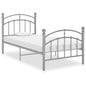 Estrutura de cama sem colchão metal cinzento 90x200 cm