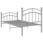 Estructura de cama sin colchón metal gris 90x200 cm