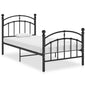 Estructura de cama sin colchón metal negro 100x200 cm