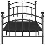 Estructura de cama sin colchón metal negro 100x200 cm