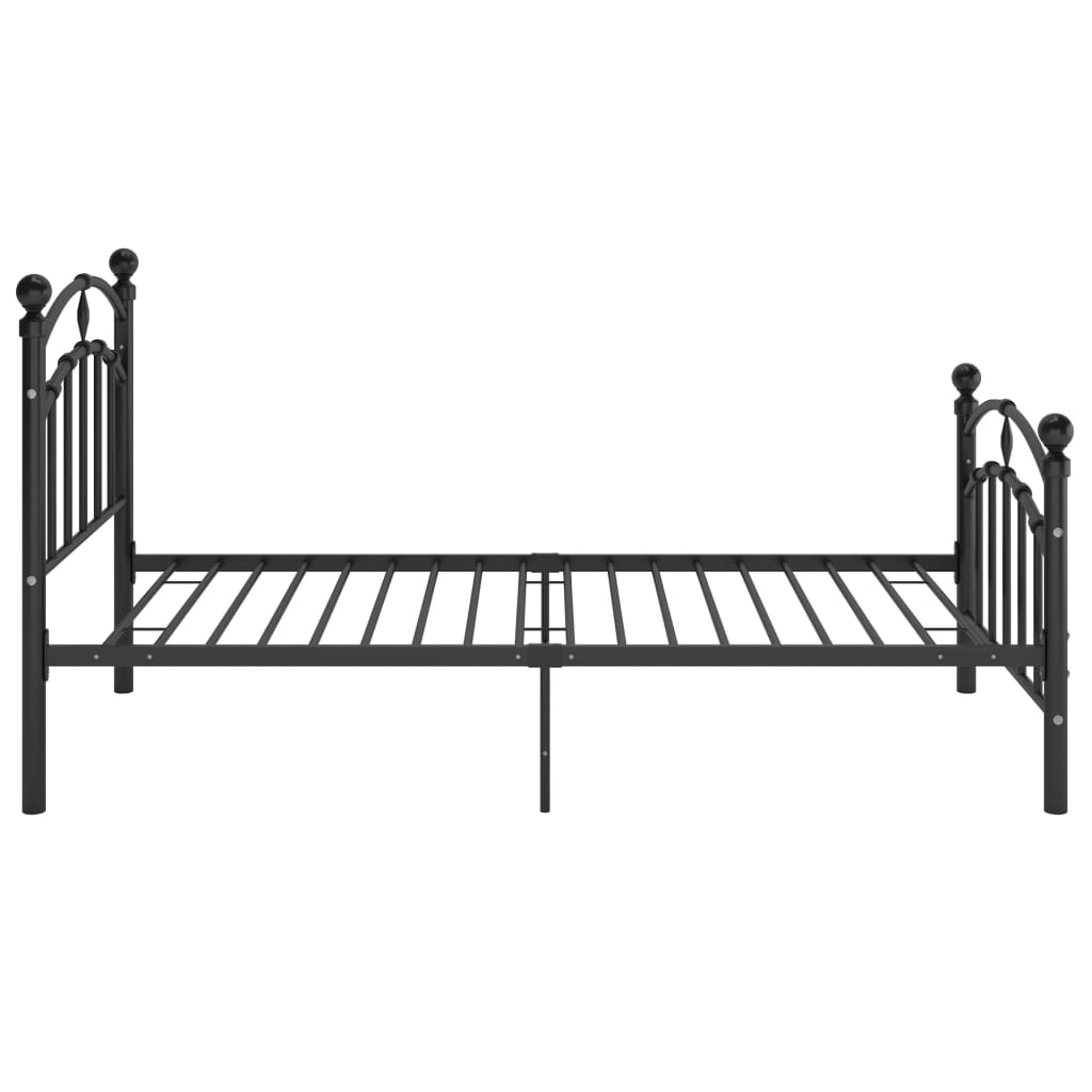 Estructura de cama sin colchón metal negro 100x200 cm
