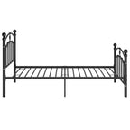 Estructura de cama sin colchón metal negro 100x200 cm