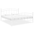 Estructura de cama sin colchón metal blanco 140x200 cm