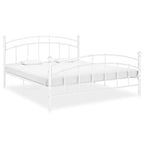 Estructura de cama sin colchón metal blanco 140x200 cm