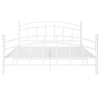Estructura de cama sin colchón metal blanco 140x200 cm