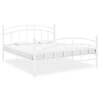 Estructura de cama sin colchón metal blanco 160x200 cm