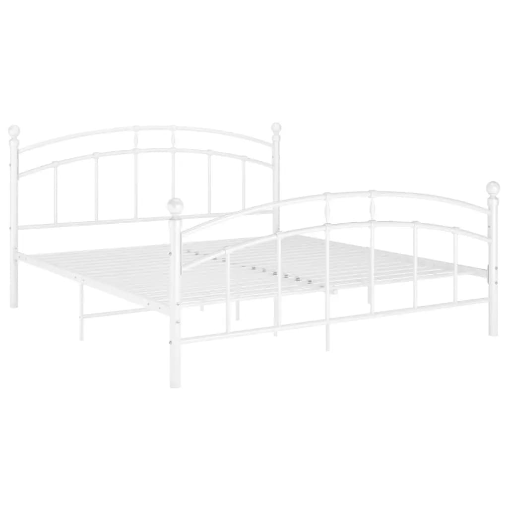 Estructura de cama sin colchón metal blanco 160x200 cm