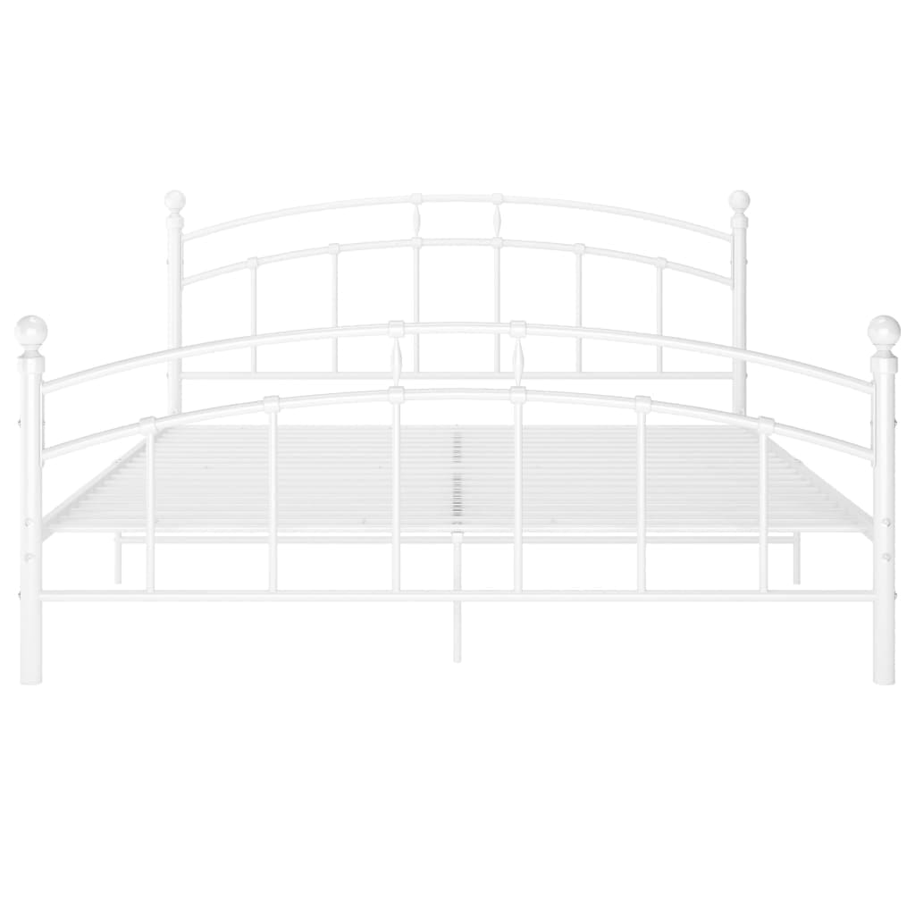 Estructura de cama sin colchón metal blanco 160x200 cm