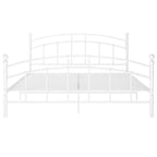 Estructura de cama sin colchón metal blanco 160x200 cm