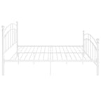 Estructura de cama sin colchón metal blanco 160x200 cm