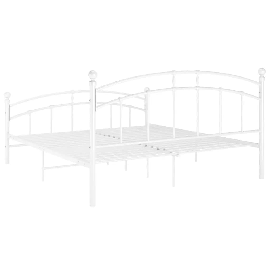 Estructura de cama sin colchón metal blanco 160x200 cm